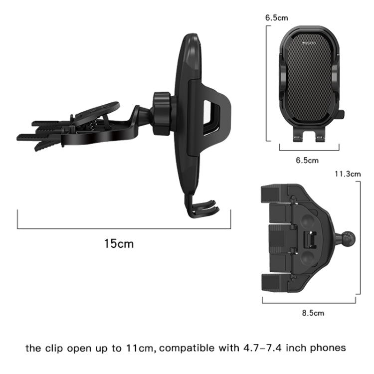 Yesido C84 360 Degree Rotating CD Port Car Phone Holder(Black) - Car Holders by Yesido | Online Shopping South Africa | PMC TechLife