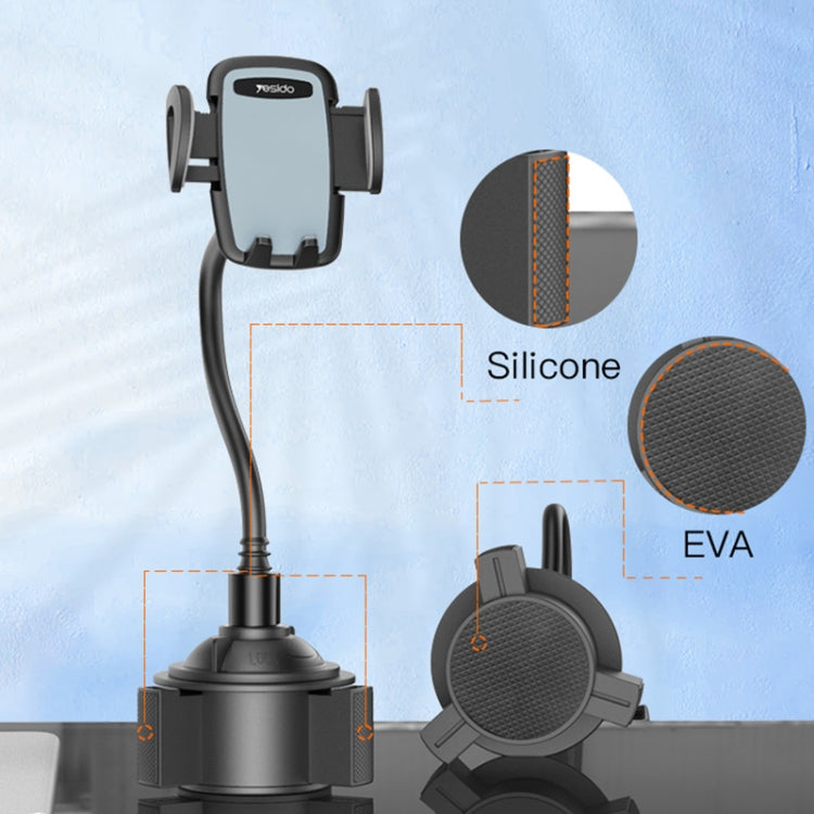 Yesido C112 Universal Car Water Cup Holder Telescopic Hose Phone Holder(Black) - free shipping - PMC TechLife - Order now!