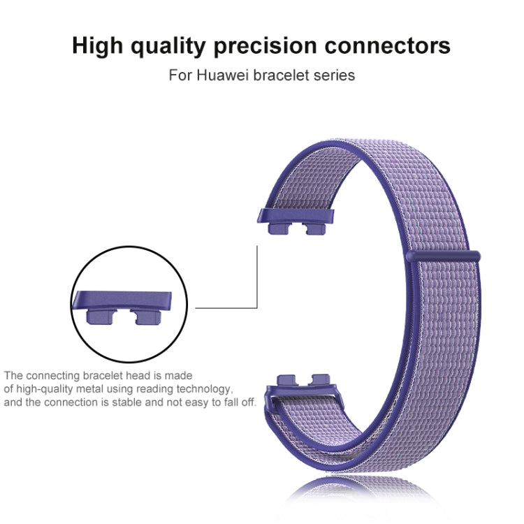 For Huawei Band 8 16mm Woven Nylon Loop Watch Band(Dark Army Blue) - Watch Bands by PMC TechLife | Online Shopping South Africa | PMC TechLife