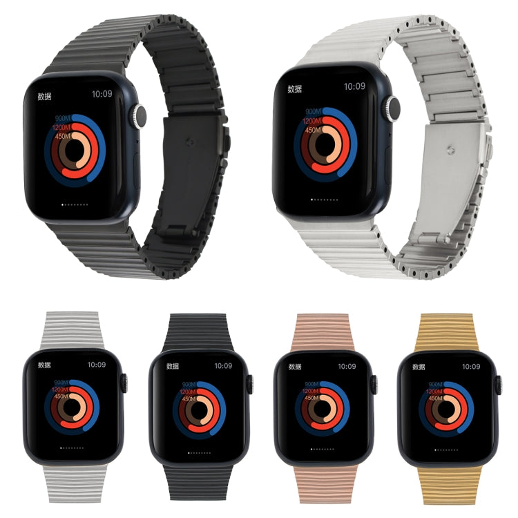 Ocean Metal Replacement Watch Band For Apple Watch SE 2022 44mm(Black) -  by PMC TechLife | Online Shopping South Africa | PMC TechLife