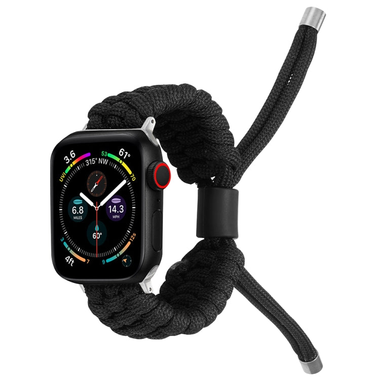 Stretch Plain Silicone Bean Watch Band For Apple Watch 7 45mm(Black) -  by PMC TechLife | Online Shopping South Africa | PMC TechLife