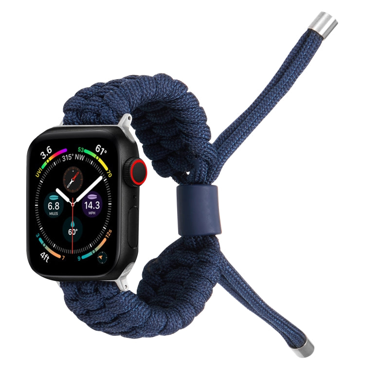 Stretch Plain Silicone Bean Watch Band For Apple Watch SE 2022 40mm(Navy Blue) -  by PMC Jewellery | Online Shopping South Africa | PMC Jewellery