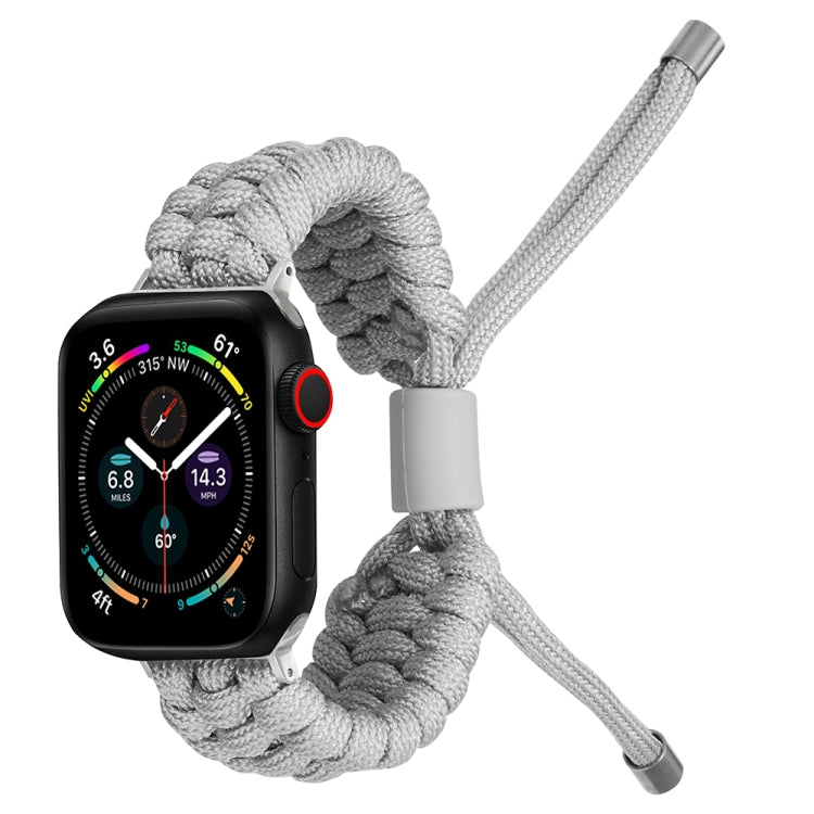 Stretch Plain Silicone Bean Watch Band For Apple Watch 5 40mm(Grey White) -  by PMC TechLife | Online Shopping South Africa | PMC TechLife