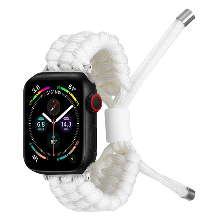 Stretch Plain Silicone Bean Watch Band For Apple Watch 3 38mm(White) -  by PMC TechLife | Online Shopping South Africa | PMC TechLife