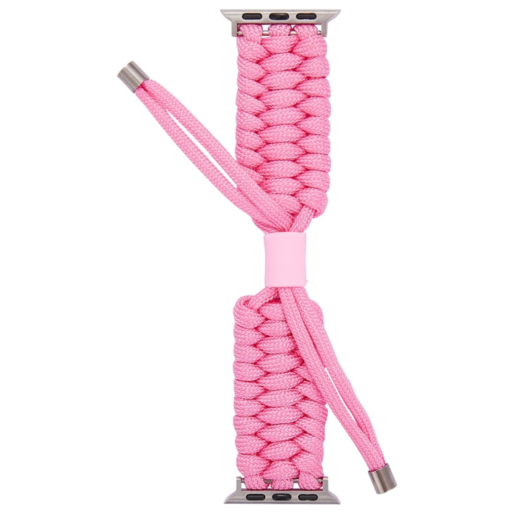 Stretch Plain Silicone Bean Watch Band For Apple Watch SE 2023 44mm(Light Pink) - Watch Bands by PMC TechLife | Online Shopping South Africa | PMC TechLife