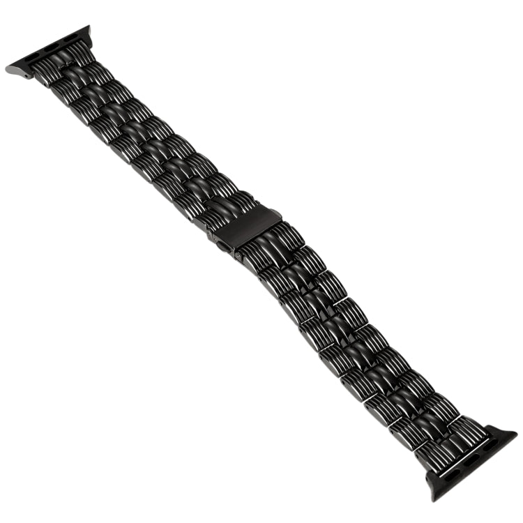 3-Beads Stripe Metal Watch Band For Apple Watch 7 41mm(Black) -  by PMC TechLife | Online Shopping South Africa | PMC TechLife