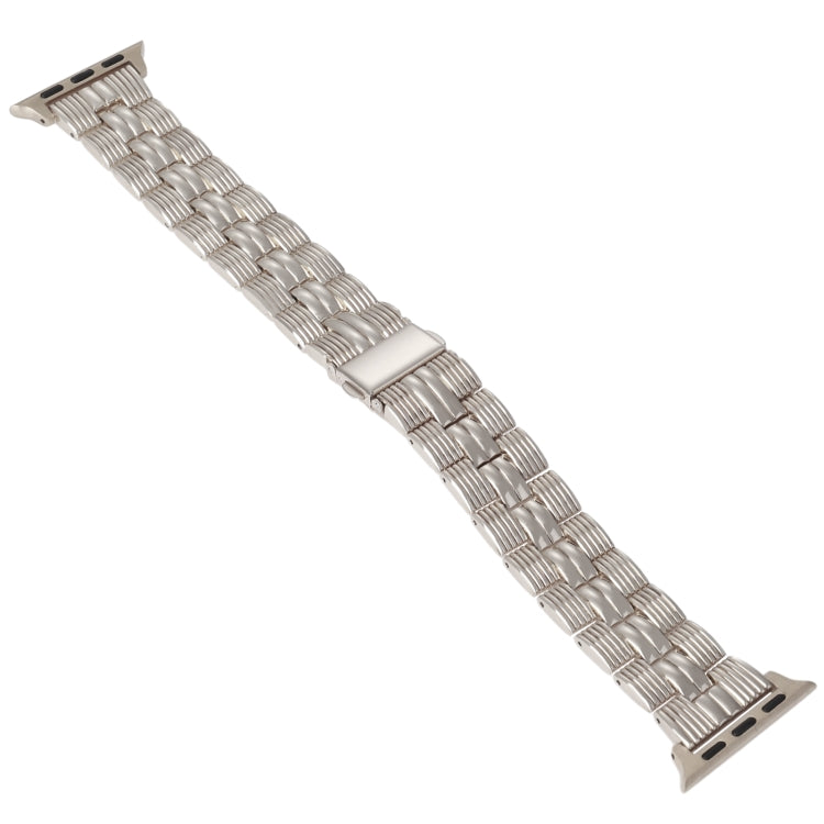 3-Beads Stripe Metal Watch Band For Apple Watch 7 41mm(Starlight) -  by PMC TechLife | Online Shopping South Africa | PMC TechLife