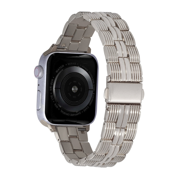 3-Beads Stripe Metal Watch Band For Apple Watch 42mm(Starlight) -  by PMC TechLife | Online Shopping South Africa | PMC TechLife