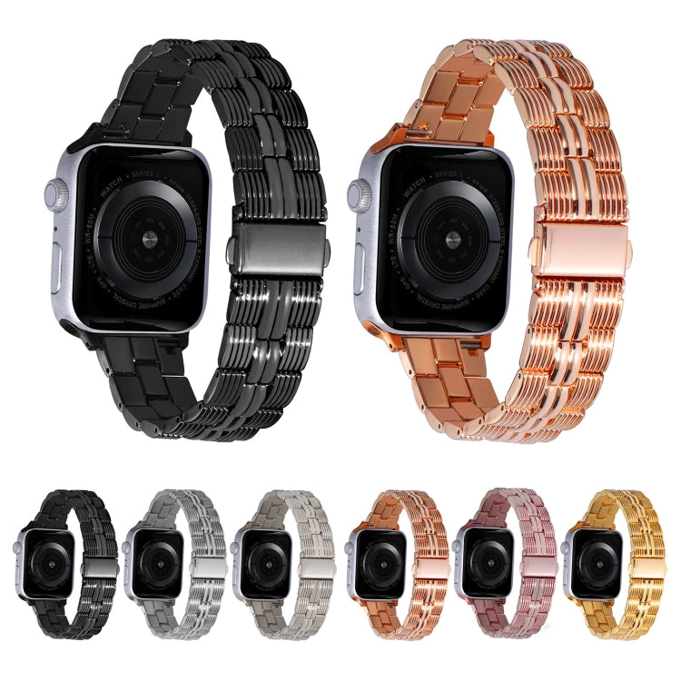 3-Beads Stripe Metal Watch Band For Apple Watch 4 44mm(Silver) -  by PMC TechLife | Online Shopping South Africa | PMC TechLife
