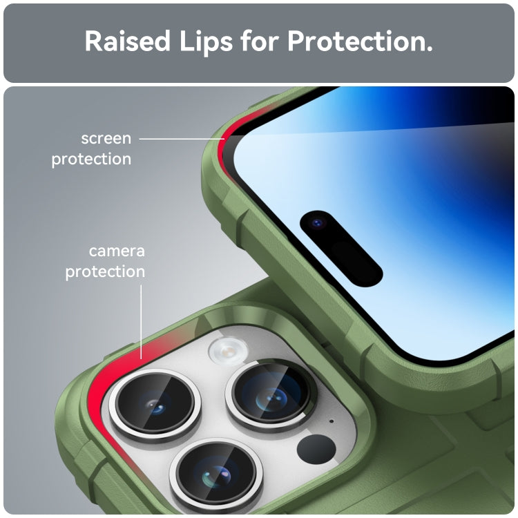 For iPhone 15 Pro Max Full Coverage Shockproof TPU Phone Case(Green) - free shipping - PMC TechLife - Order now!