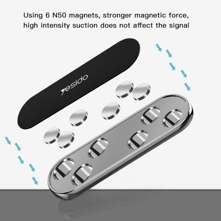 Yesido C83 Car Strong Magnetic Phone Holder(Silver) - Universal Car Holders by Yesido | Online Shopping South Africa | PMC TechLife | Buy Now Pay Later Mobicred