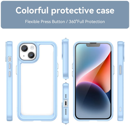 For iPhone 15 Colorful Series Acrylic + TPU Phone Case(Blue) - iPhone 15 Cases by PMC Jewellery | Online Shopping South Africa | PMC Jewellery