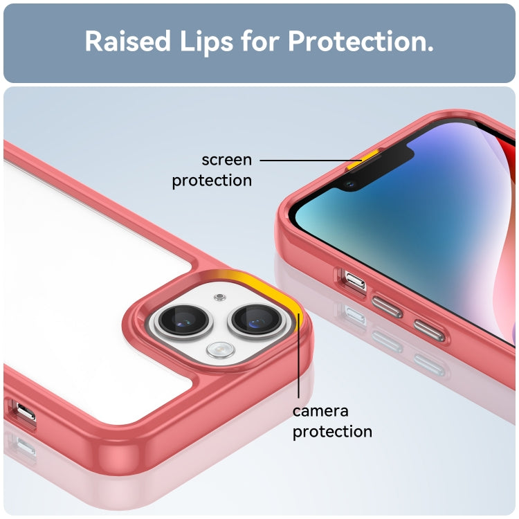 For iPhone 15 Plus Colorful Series Acrylic + TPU Phone Case(Red) - iPhone 15 Plus Cases by PMC TechLife | Online Shopping South Africa | PMC TechLife