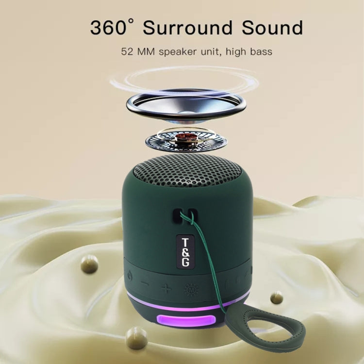 T&G TG294 TWS LED Mini Portable Wireless Stereo Sound Outdoor Speaker(Dark Green) - Mini Speaker by T&G | Online Shopping South Africa | PMC Jewellery