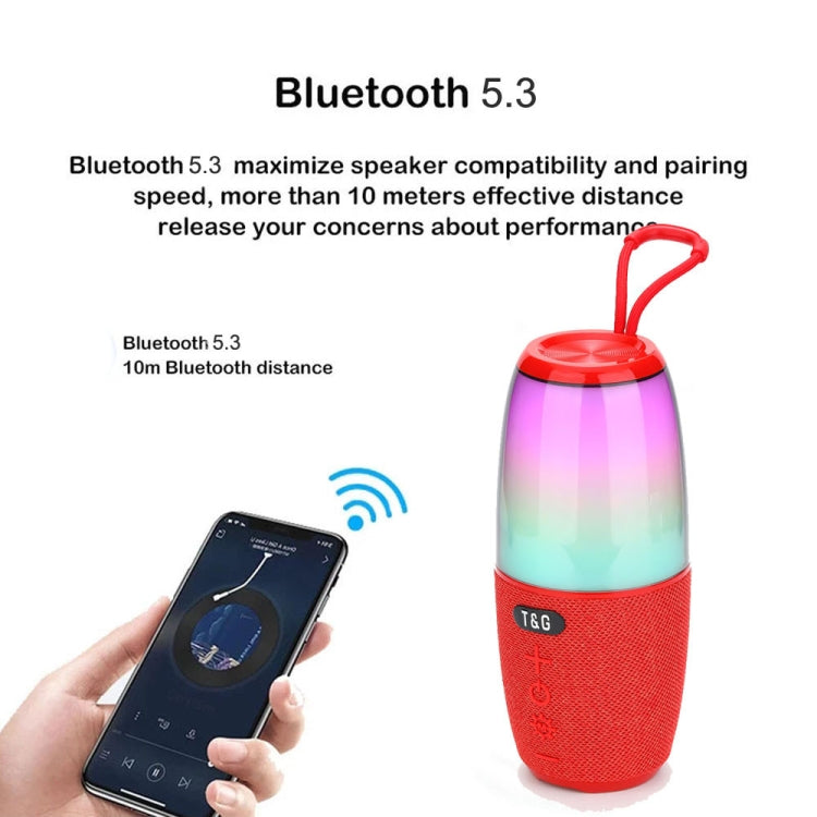 T&G TG644 5W High Power RGB Light Portable Bluetooth Speaker(Dark Green) - Waterproof Speaker by T&G | Online Shopping South Africa | PMC TechLife | Buy Now Pay Later Mobicred