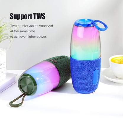 T&G TG644 5W High Power RGB Light Portable Bluetooth Speaker(Dark Green) - Waterproof Speaker by T&G | Online Shopping South Africa | PMC Jewellery