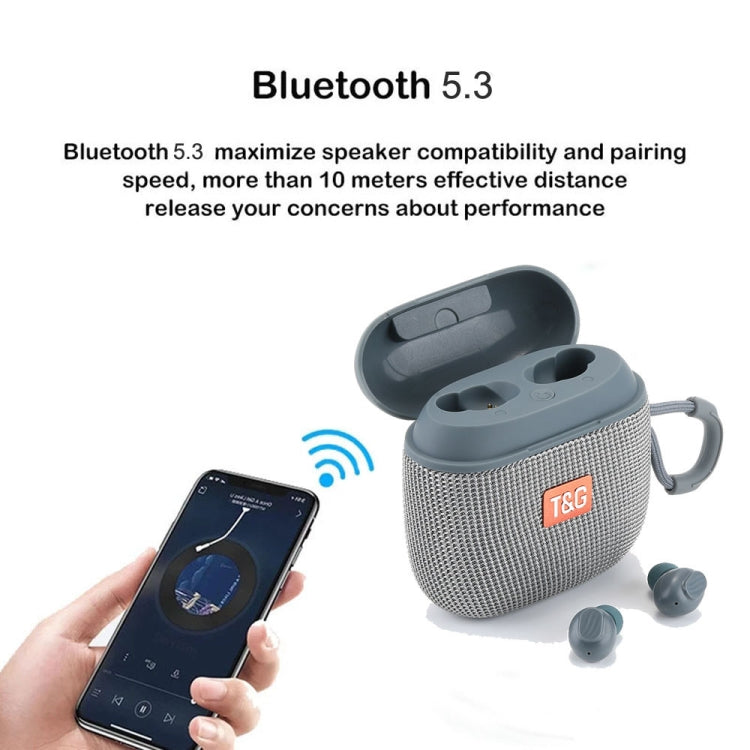 T&G TG809 2 in 1 Portable Outdoor Wireless Speaker & Mini TWS Bluetooth Earbuds(Black) - Mini Speaker by T&G | Online Shopping South Africa | PMC Jewellery | Buy Now Pay Later Mobicred