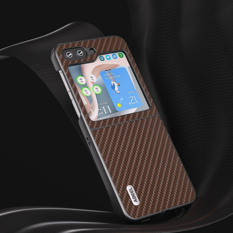 For Samsung Galaxy Z Flip5 ABEEL Carbon Fiber Texture Protective Phone Case(Dark Brown) - free shipping - PMC TechLife - Order now!