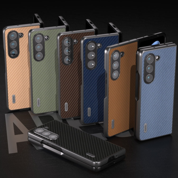 For Samsung Galaxy Z Fold5 ABEEL Carbon Fiber Texture Protective Phone Case(Light Blue) - free shipping - PMC TechLife - Order now!