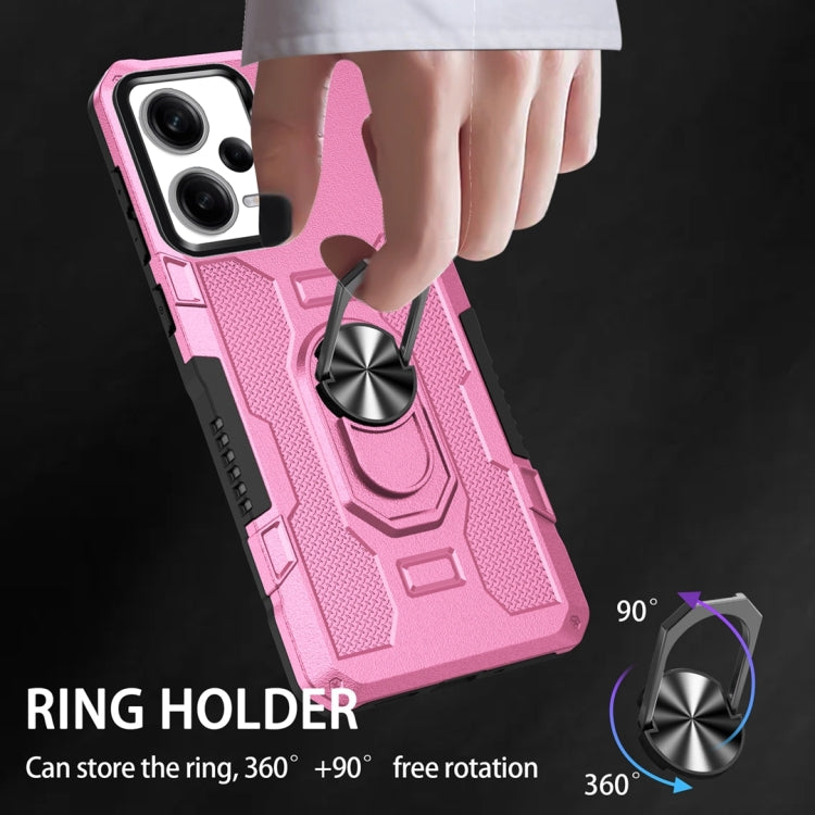 For Xiaomi Redmi Note 12 Pro 5G Global / Poco X5 Pro Ring Holder Armor Hybrid Phone Case(Pink) - free shipping - PMC TechLife - Order now!