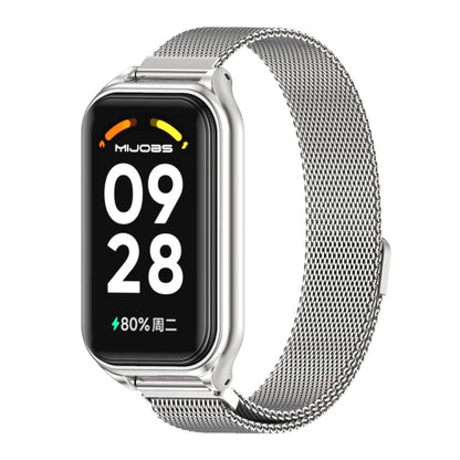 For Redmi Band 2 Mijobs Metal Shell + Milan Magnetic Metal Watch Band(Silver) -  by MIJOBS | Online Shopping South Africa | PMC Jewellery