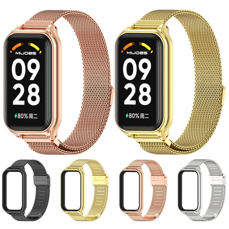 For Redmi Band 2 Mijobs Metal Shell + Milan Buckle Metal Watch Band(Gold) -  by MIJOBS | Online Shopping South Africa | PMC Jewellery