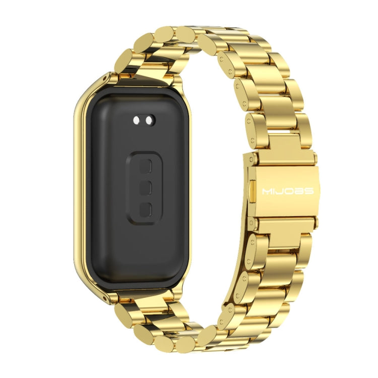 For Redmi Band 2 Mijobs Metal Shell + Three-Bead Stainless Steel Watch Band(Gold) -  by MIJOBS | Online Shopping South Africa | PMC Jewellery