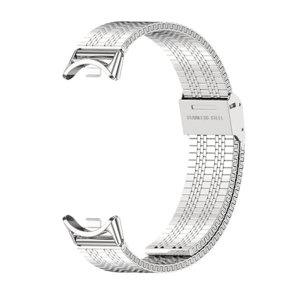 For Xiaomi Mi Band 8 Mijobs Stainless Steel Replacement Watch Band(Silver) -  by MIJOBS | Online Shopping South Africa | PMC Jewellery