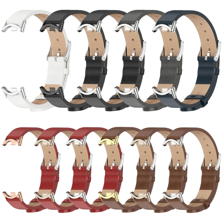 For Xiaomi Smart Band 10 / 9 / 8 Mijobs Microfiber PU Leather Watch Band(Brown Light Gold) - free shipping - PMC TechLife - Order now!