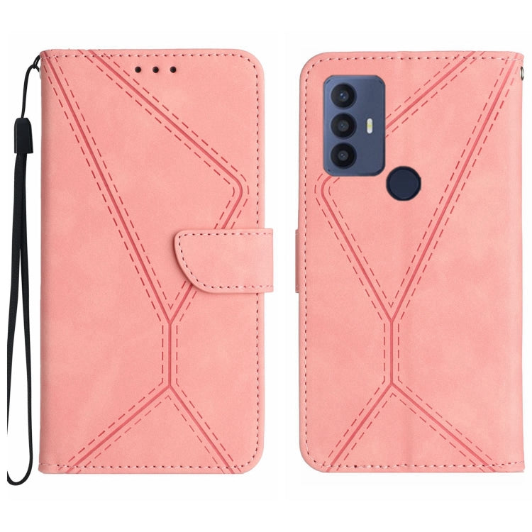 For TCL 30 SE / 30E /306/305 Stitching Embossed Leather Phone Case(Pink) - free shipping - PMC TechLife - Order now!