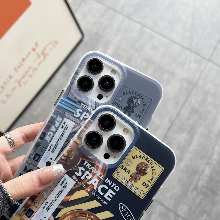 For iPhone 13 Dual-side IMD Astronaut Frosted Phone Case(Blue Grey) - free shipping - PMC TechLife - Order now!