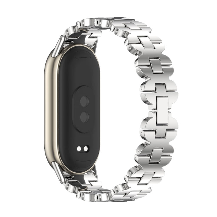 For Xiaomi Mi Band 8 Mijobs Bone Chain Stainless Steel Watch Band(Silver) -  by MIJOBS | Online Shopping South Africa | PMC Jewellery