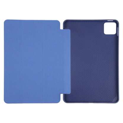 For Xiaomi Pad 6 / Pad 6 Pro Three-fold Holder Flip Tablet Leather Case(Dark Blue) -  by PMC Jewellery | Online Shopping South Africa | PMC Jewellery