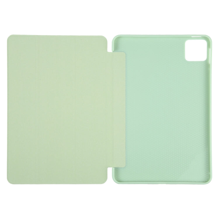 For Xiaomi Pad 6 / Pad 6 Pro Three-fold Holder Flip Tablet Leather Case(Mint Green) -  by PMC Jewellery | Online Shopping South Africa | PMC Jewellery