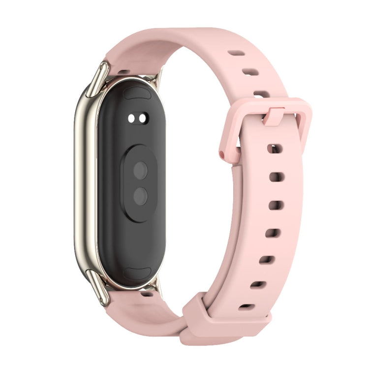 For Xiaomi Mi Band 8 / 9 / 9 NFC Mijobs Silicone Breathable Watch Band(Pink Light Gold) - Watch Bands by MIJOBS | Online Shopping South Africa | PMC TechLife | Buy Now Pay Later Mobicred