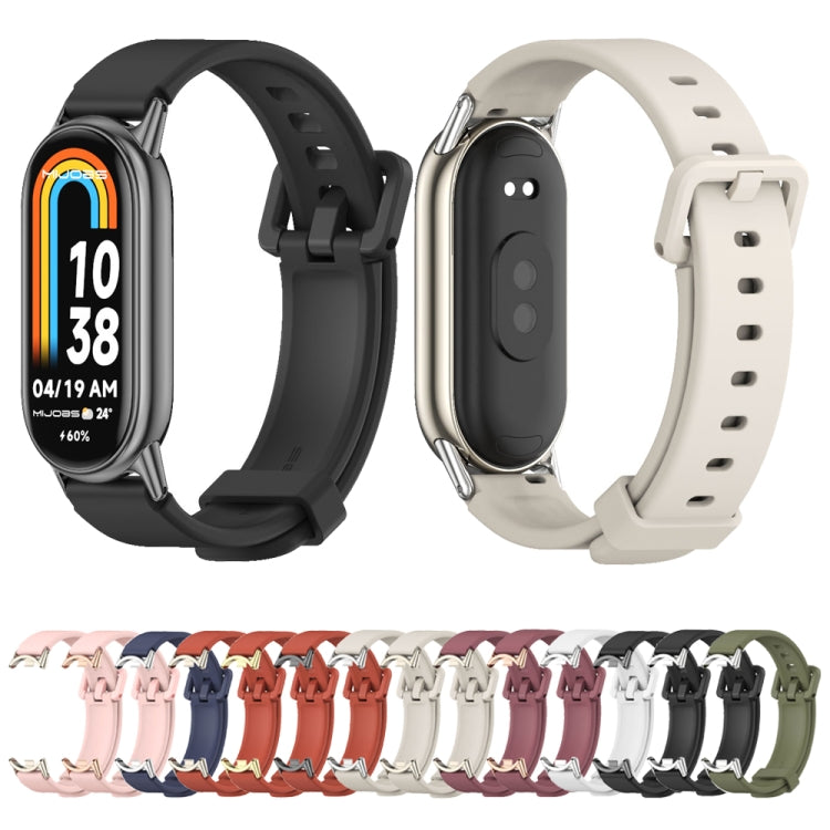 For Xiaomi Mi Band 8 / 9 / 9 NFC Mijobs Silicone Breathable Watch Band(Pink Light Gold) - Watch Bands by MIJOBS | Online Shopping South Africa | PMC TechLife | Buy Now Pay Later Mobicred