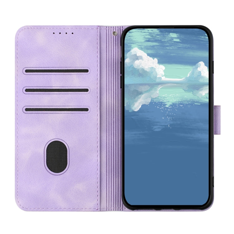 For Honor 70 Lite Line Pattern Skin Feel Leather Phone Case(Light Purple) - free shipping - PMC TechLife - Order now!