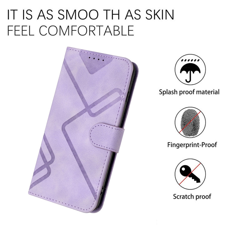 For Honor 70 Lite Line Pattern Skin Feel Leather Phone Case(Light Purple) - free shipping - PMC TechLife - Order now!