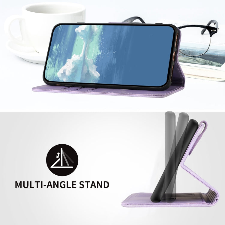 For Honor 70 Lite Line Pattern Skin Feel Leather Phone Case(Light Purple) - free shipping - PMC TechLife - Order now!