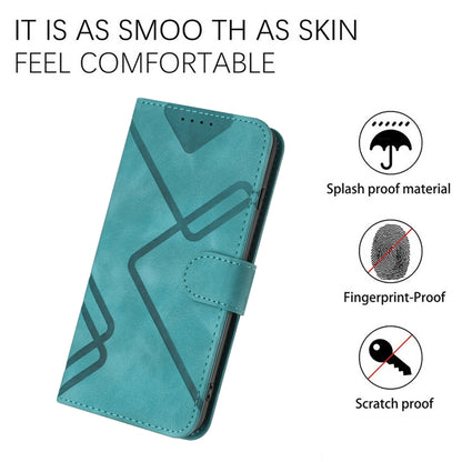 For Honor 70 Lite Line Pattern Skin Feel Leather Phone Case(Light Blue) - Honor Cases by PMC Jewellery | Online Shopping South Africa | PMC Jewellery