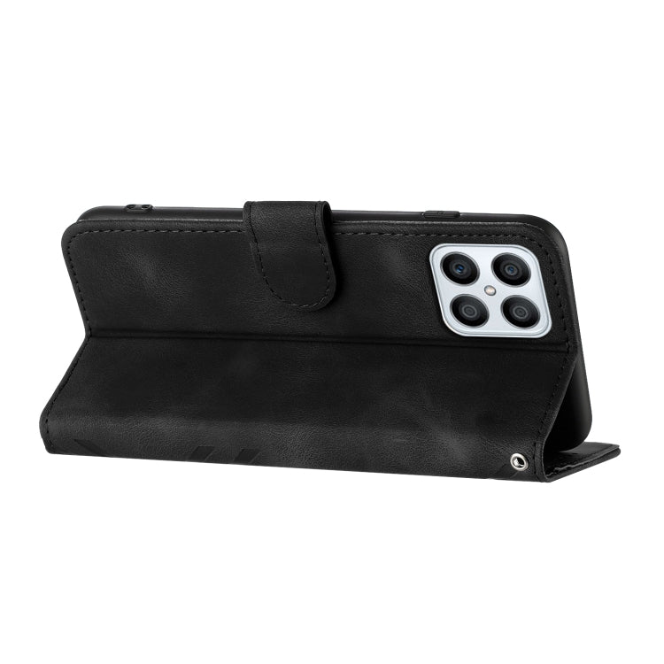 For Honor X8 4G/X30i/Play6T Pro Line Pattern Skin Feel Leather Phone Case(Black) - free shipping - PMC TechLife - Order now!