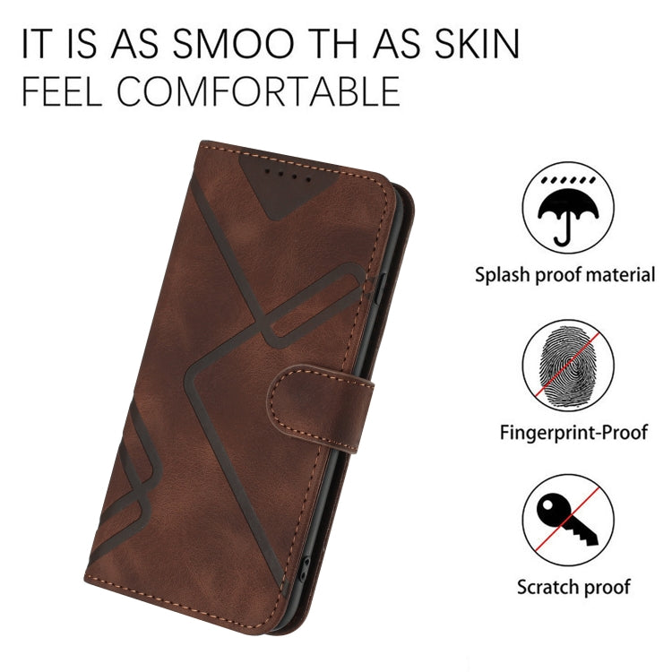 For Honor X8 4G/X30i/Play6T Pro Line Pattern Skin Feel Leather Phone Case(Coffee) - free shipping - PMC TechLife - Order now!
