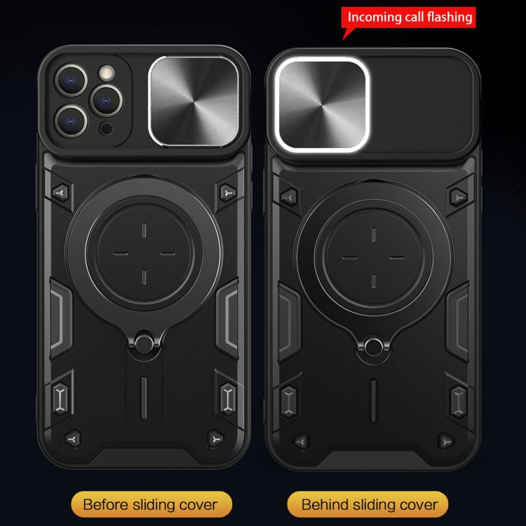 For iPhone 12 Pro CD Texture Sliding Camshield Magnetic Holder Phone Case(Red) - free shipping - PMC TechLife - Order now!
