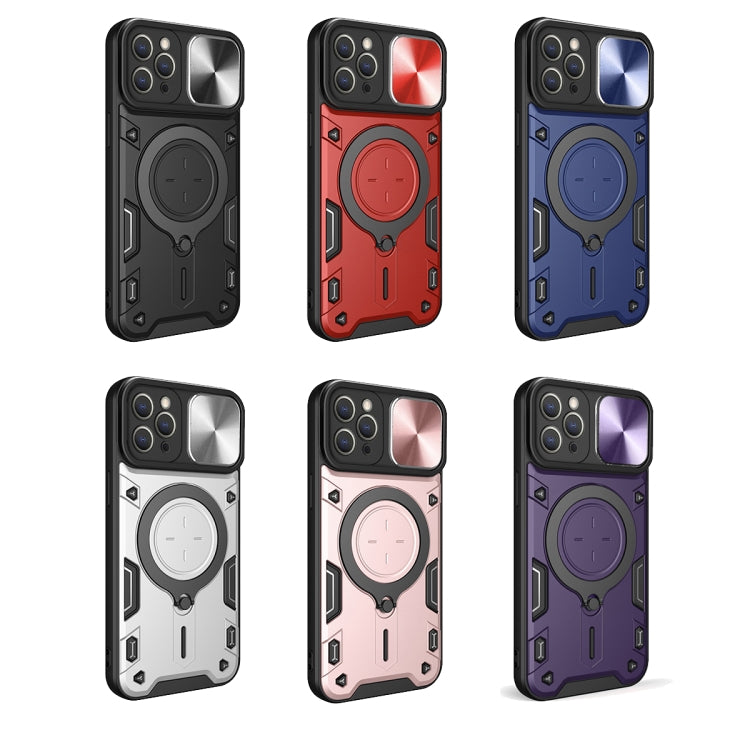 For iPhone 11 Pro CD Texture Sliding Camshield Magnetic Holder Phone Case(Pink) - free shipping - PMC TechLife - Order now!