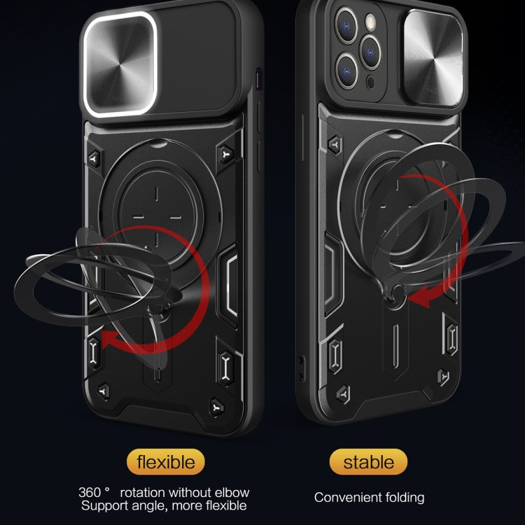 For iPhone 11 Pro CD Texture Sliding Camshield Magnetic Holder Phone Case(Blue) - free shipping - PMC TechLife - Order now!