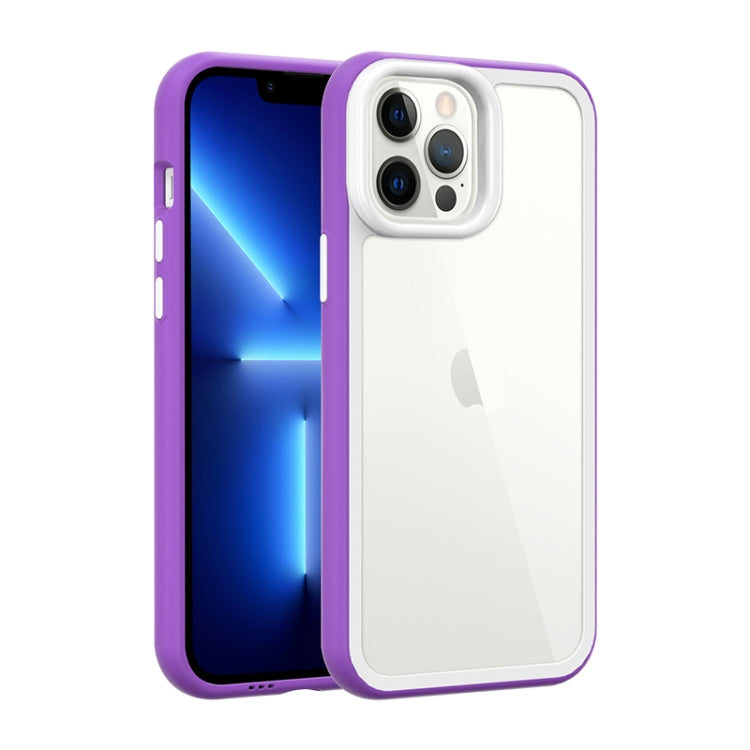 For iPhone 12 Pro Max Color Frame 2 in 1 Hollow Cooling Phone Case(Purple) - free shipping - PMC TechLife - Order now!