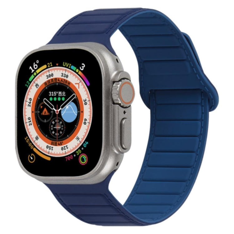 For Apple Watch 8 45mm  Loop Magnetic Silicone Watch Band(Navy Blue) - Watch Bands by PMC TechLife | Online Shopping South Africa | PMC TechLife