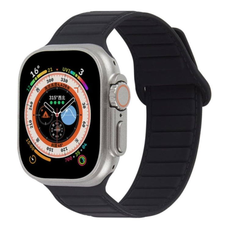 For Apple Watch SE 2022 40mm Loop Magnetic Silicone Watch Band(Black) - Watch Bands by PMC TechLife | Online Shopping South Africa | PMC TechLife