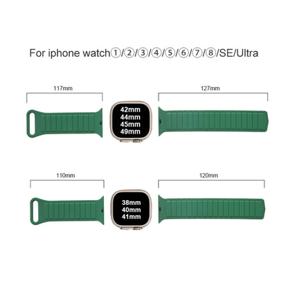 For Apple Watch 4 40mm Loop Magnetic Silicone Watch Band(Green) - Watch Bands by PMC Jewellery | Online Shopping South Africa | PMC Jewellery