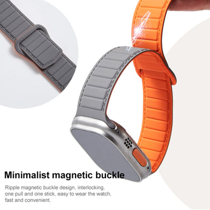 For Apple Watch 2 38mm Loop Magnetic Silicone Watch Band(Starlight Orange) - Watch Bands by PMC Jewellery | Online Shopping South Africa | PMC Jewellery